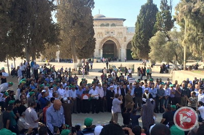 المرابطون يتصدون لاقتحام المسجد الاقصى