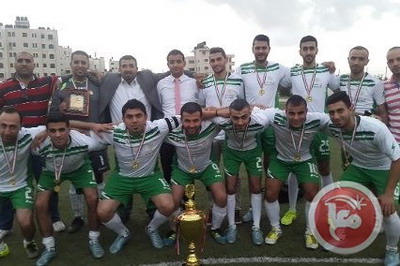 "بنك القدس" يحصل على لقب بطولة كأس فلسطين للمؤسسات 2015