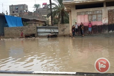 أمطار غزيرة في كافة محافظات قطاع غزة
