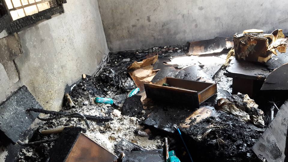 تعرض منزل السيد احمد عبدالرحمن الفرا لحريق ضخم