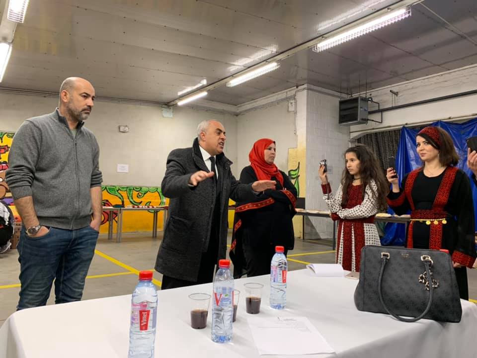 السفير الفرا يفتتح معرض التراث الفلسطيني في مدينة جنت البلجيكية
