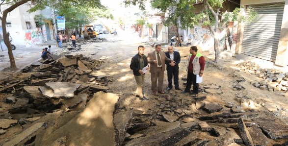 بلدية خان يونس تشرع بإعادة تأهيل شارع اليرموك